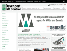 Tablet Screenshot of davenportliftcontrol.com